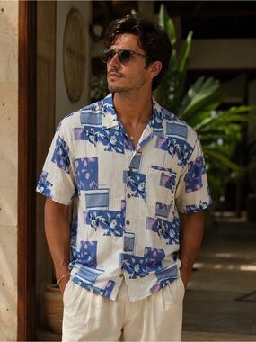 Vintage Bobby Chan 100% Silk Hawaiian Resort Camp Shirt XL